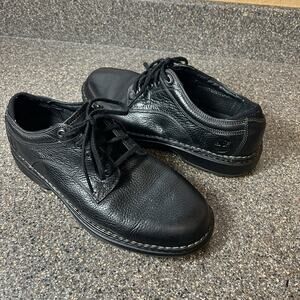 Timberland Comfort Casual Black Leather Oxford Shoes Men's Size 8.5 Wide Lace Up